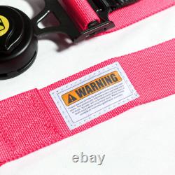 NEW Pink 5Point Camlock Quick Release Racing Seat Belt Safety Harness Universal