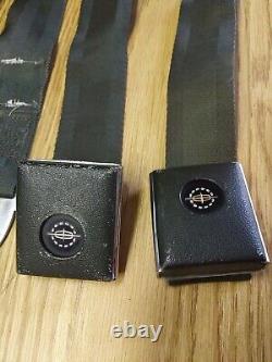 NICE Original 1969 1970 1971 Lincoln Mark III Front Seat Belt Harness DARK GREEN