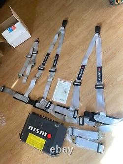 NISMO WILLAMS MID LOGO BELT HARNESS PAIR RARE WHEEL HORN R34 Seat R32 R33 GTR