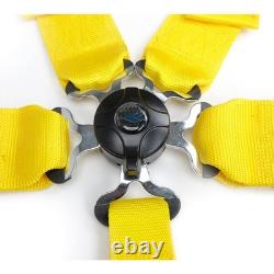 NRG 5PT 3in. Seat Belt Harness / Cam Lock Yellow SBH-B6PCYL