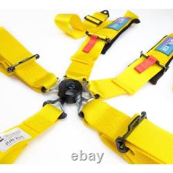 NRG 5PT 3in. Seat Belt Harness / Cam Lock Yellow SBH-B6PCYL
