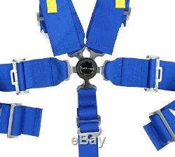 NRG 5 Point Racing Seatbelt / Harness Cam Lock SFI Approved Blue
