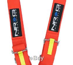 NRG 5 Point Racing Seatbelt / Harness Cam Lock SFI Approved Red