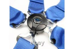 NRG Cam-Lock Blue 5 Point 3 Wide Seat Belt Harness 2 Submarine Strap SFI 16.1