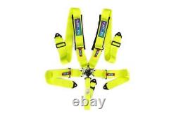 NRG Cam-Lock Neon Green 5 Point 3 Wide Seat Belt Harness SFI 16.1 Approved