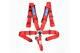 NRG Cam-Lock Red 5 Point 3 Wide Seat Belt Harness 2 Submarine Strap SFI 16.1