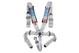NRG Cam-Lock Silver 5 Point 3 Wide Seat Belt Harness with 2 Submarine Strap