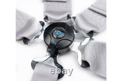 NRG Cam-Lock Silver 5 Point 3 Wide Seat Belt Harness with 2 Submarine Strap