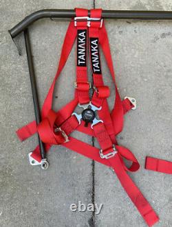 NRG INNOVATIONS Aluminum 4-Point TANAKA Safety Seat Belt Harness Bar Set