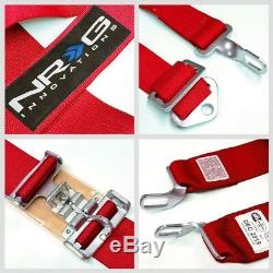 NRG SBH-5PCRD 5-Point Latch Link Red SFI Approved 16.1 Racing Seat Belt Harness