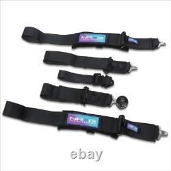 NRG SBH-B6PCBK SFI 16.1 Racing Harness 5 Point 3 Wide Latch Link Seat Belt