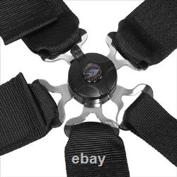 NRG SBH-B6PCBK SFI 16.1 Racing Harness 5 Point 3 Wide Latch Link Seat Belt