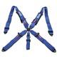 NRG SBH-B6PCBL 5 Point SFI Approved Cam Lock Buckle Racing Seat Belt Harness