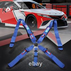 NRG SBH-B6PCBL SFI 16.1 5-Point Cam Lock Buckle Racing Seat Belt Harness Blue