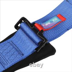 NRG SBH-B6PCBL SFI 16.1 5-Point Cam Lock Buckle Racing Seat Belt Harness Blue
