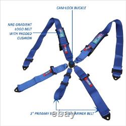 NRG SBH-B6PCBL SFI 16.1 5-Point Racing Safety Harness Cam Lock Seat Belt Blue