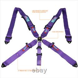 NRG SBH-B6PCPP SFI 16.1 Cam-Lock Buckle 5-Point Racing Harness Seat Belt Purple