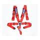 NRG SBH-B6PCRD SFI 16.1 5Pt 3 Inch Seat Belt Harness withPads Cam Lock Red