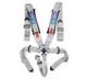 NRG SBH-B6PCSL 5-Point Cam-Lock Racing Seat Belt Harness Silver SFI 16.1 3in