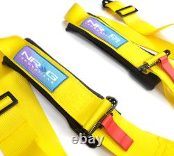 NRG SBH-B6PCYL 5PT For 3in. Seat Belt Harness Cam Lock In Yellow