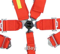 NRG SFI 16.1 5PT 3in. Seat Belt Harness / Cam Lock Red SBH-RS5PCRD