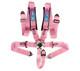NRG SFI 16.1 Approved Seat Belt Harness Cam Lock 3 Wide Strap Pink SBH-B6PCPK