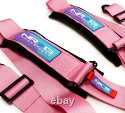NRG SFI 16.1 Approved Seat Belt Harness Cam Lock 3 Wide Strap Pink SBH-B6PCPK