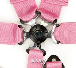 NRG SFI 16.1 Approved Seat Belt Harness Cam Lock 3 Wide Strap Pink SBH-B6PCPK