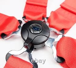 NRG SFI 16.1 Approved Seat Belt Harness Cam Lock 3 Wide Strap Red SBH-B6PCRD
