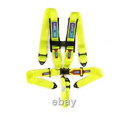 NRG SFI 16.1 Approved Seat Belt Harness Latch Link 3 Wide Strap Yellow