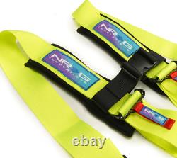 NRG SFI 16.1 Approved Seat Belt Harness Latch Link 3 Wide Strap Yellow