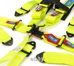 NRG SFI 16.1 Approved Seat Belt Harness Latch Link 3 Wide Strap Yellow