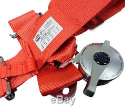 NRG Seat Belt Harness 5 Point Cam Lock Red SBH-R6PCRD