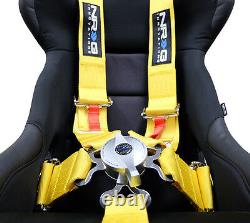 NRG Seat Belt Harness 5 Point Cam Lock Yellow SBH-R6PCYL