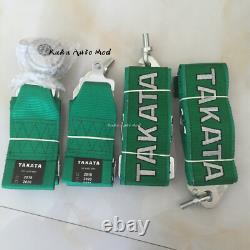 NWT Universal Green 4 Point Camlock Quick Release Racing Seat Belt Harness 3