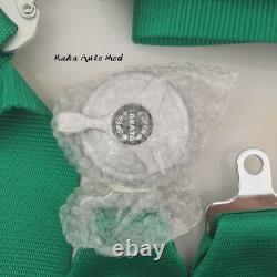 NWT Universal Green 4 Point Camlock Quick Release Racing Seat Belt Harness 3
