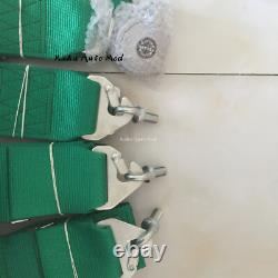 NWT Universal Green 4 Point Camlock Quick Release Racing Seat Belt Harness 3