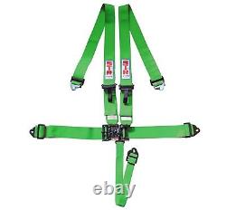 Nascar Harness 5-Point SFI Latch Seat Belt F1 F2, Aluminium Adjuster Green STR