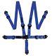 Nascar Race Harness 5-Point 2 NINJA SFI Racing Seat Belt Buckle BLUE STR