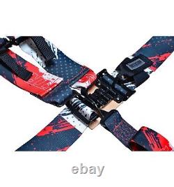 Nascar Race Harness 5-Point Lightweight SFI Latch Seat Belt F1 F2 STR Blue Red