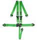 Nascar Race Harness 5-Point SFI Latch Seat Belt F1 F2 Aluminium Adjuster Green