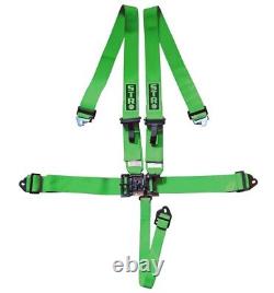 Nascar Race Harness 5-Point SFI Latch Seat Belt F1 F2 Aluminium Adjuster Green