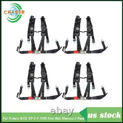 New 4 Point 2 Padded For Polaris RZR XP S 4 1000 Seat Belt Harness 4 Pack