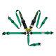 New Green Universal & Durable 5-Point Camlock Quick Release Seat Belt Harness