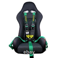New Green Universal & Durable 5-Point Camlock Quick Release Seat Belt Harness