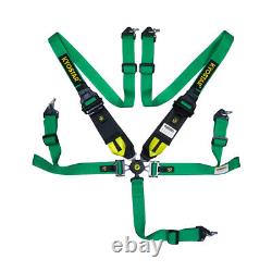 New Green Universal & Durable 5-Point Camlock Quick Release Seat Belt Harness