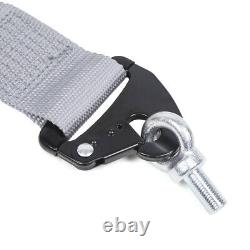 New Grey Cam Lock Carbon Fiber Quick Release Racing Seat Belt Safety Harness 5pt
