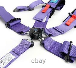 New Nrg 5 Point Sfi Approved Cam Lock Seat Belt Harness In Purple Sbh-b6pcpp