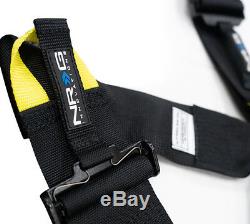 New Nrg 6 Point 3 Black Seat Belt Harness Fia / Hans Approved Sbh-hrs6pcbk