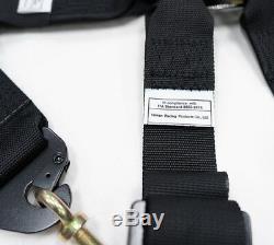 New Nrg 6 Point 3 Black Seat Belt Harness Fia / Hans Approved Sbh-hrs6pcbk